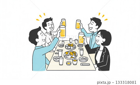 忘年会　飲み会　年末 133318081