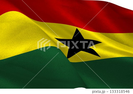 Digitally generated ghana national flag Digitally generated ghana national flag 133318546