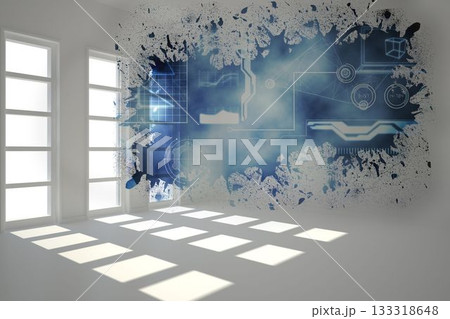 Splash showing technology interface Splash showing technology interface 133318648