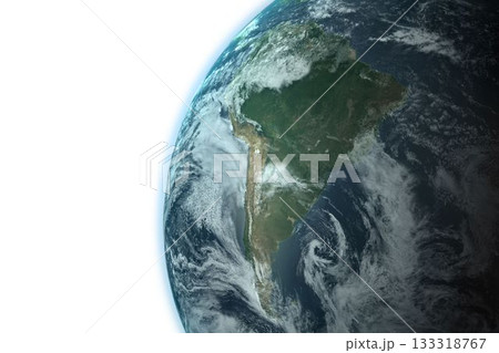 Earth against white background Earth against white background 133318767