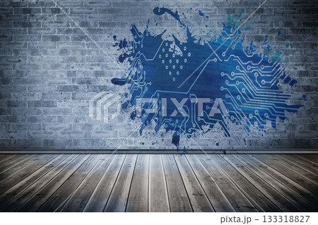 Splash showing circuit board 133318827