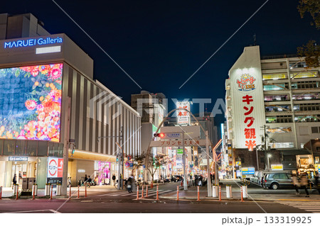 名古屋市中区栄 広小路呉服町交差点 プリンセス大通 夜景 名古屋市中区栄 広小路呉服町交差点 プリンセス大通 夜景 133319925