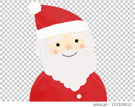 かわいい笑顔のサンタクロースのイラスト 133320012