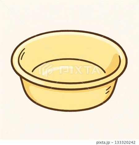 黄色の洗面器イラスト素材 133320242