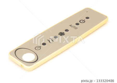Air conditioner remote control on a white background Air conditioner remote control on a white background 133320486