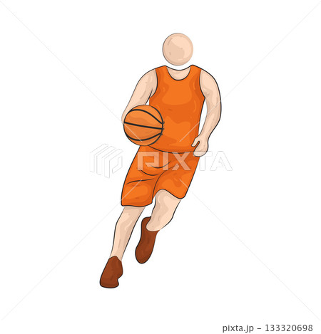 Illustration of basketball player 133320698