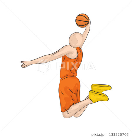 Illustration of basketball player 133320705