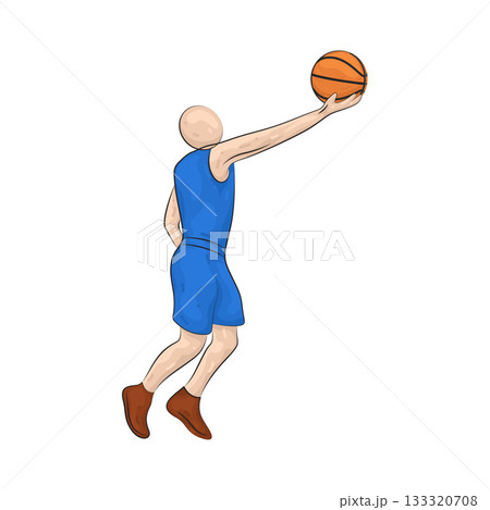Illustration of basketball player 133320708