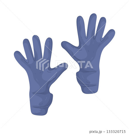 Illustration of goalkeeper gloves  133320715