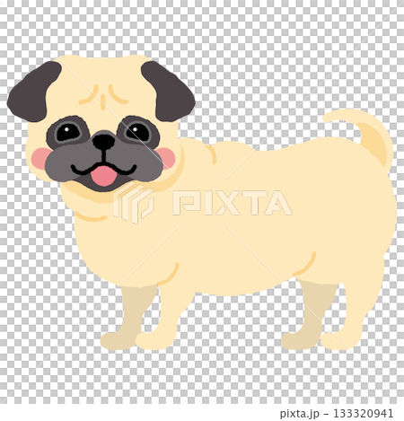 巴哥犬向量圖 巴哥犬向量圖 133320941