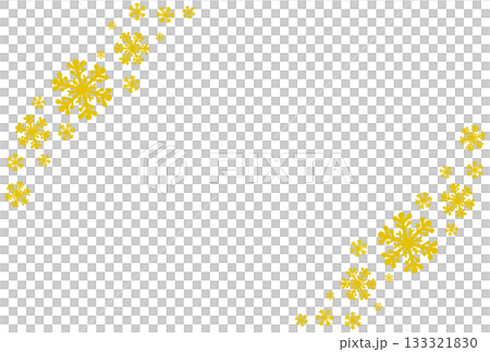 Illustration of a muted yellow diagonal snowflake Illustration of a muted yellow diagonal snowflake 133321830