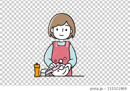 洗碗的女人 洗碗的女人 133321969