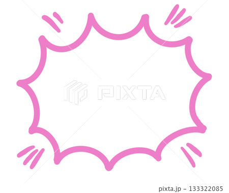 ピンク吹き出し ピンク吹き出し 133322085