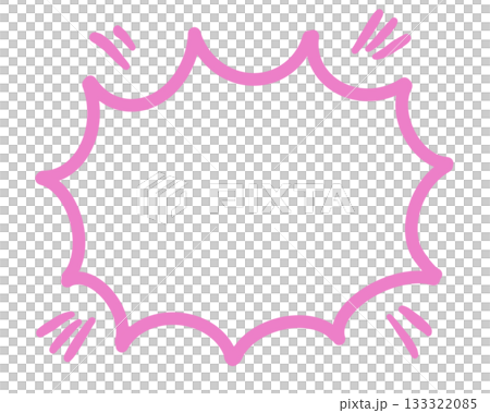 ピンク吹き出し ピンク吹き出し 133322085