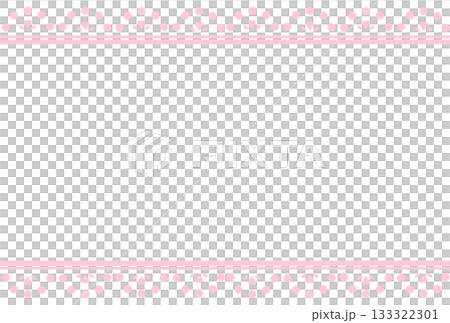 薄いピンク色のハートが隠れた上下のフレーム 133322301