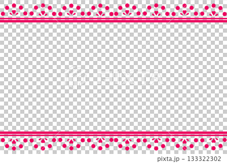 鮮やかなピンク色のハートが隠れた上下のフレーム 133322302