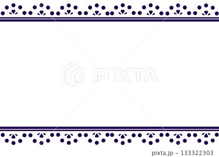 濃い紫色のハートが隠れた上下のフレーム 133322303