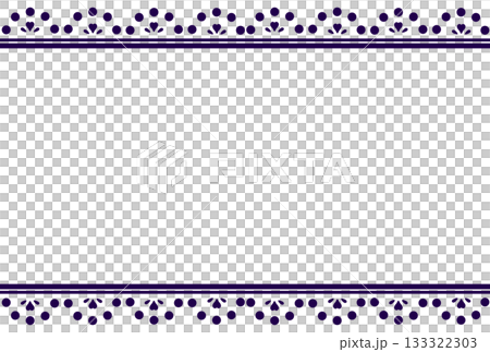 濃い紫色のハートが隠れた上下のフレーム 133322303