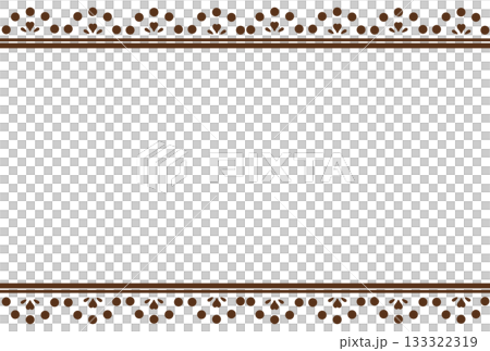 頂部和底部框架內藏有棕色愛心 133322319