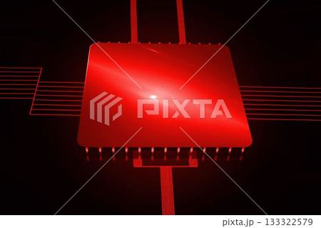 Shiny red square on black background Shiny red square on black background 133322579