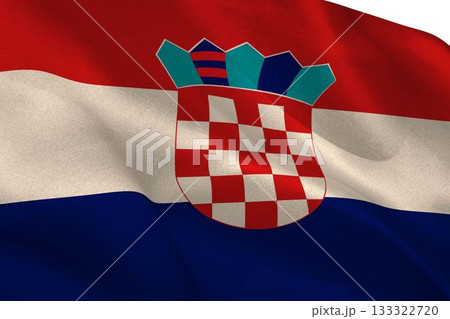Digitally generated croatian national flag 133322720