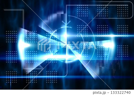 Blue technology design with circle Blue technology design with circle 133322740