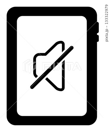 ミュートしたタブレット端末のアイコン ミュートしたタブレット端末のアイコン 133322979