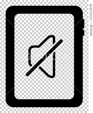 ミュートしたタブレット端末のアイコン ミュートしたタブレット端末のアイコン 133322979