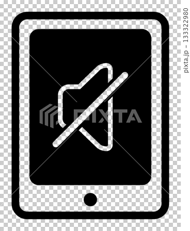 Muted tablet icon Muted tablet icon 133322980