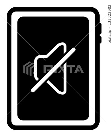 ミュートしたタブレット端末のアイコン ミュートしたタブレット端末のアイコン 133322982