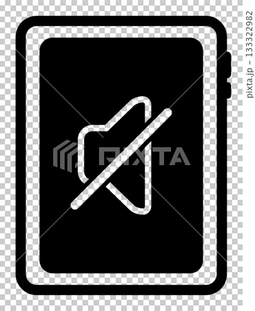 ミュートしたタブレット端末のアイコン ミュートしたタブレット端末のアイコン 133322982