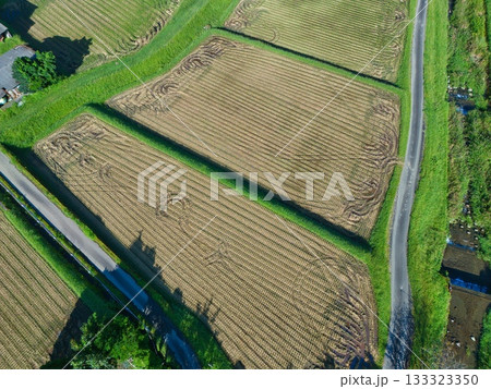 田んぼ空撮 133323350