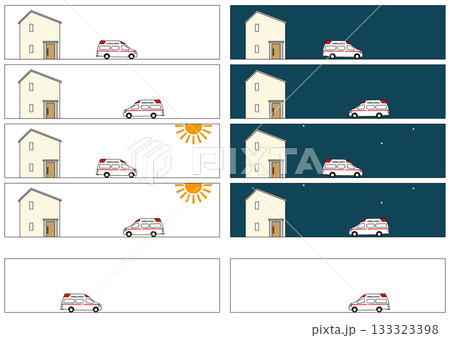 【乗物】救急車の往復 【乗物】救急車の往復 133323398