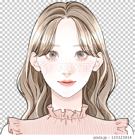 Feminine face type: Center part Feminine face type: Center part 133323914