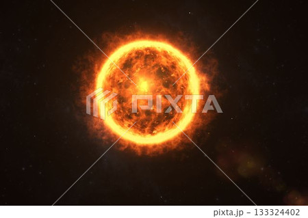 Digitally generated image of sun Digitally generated image of sun 133324402