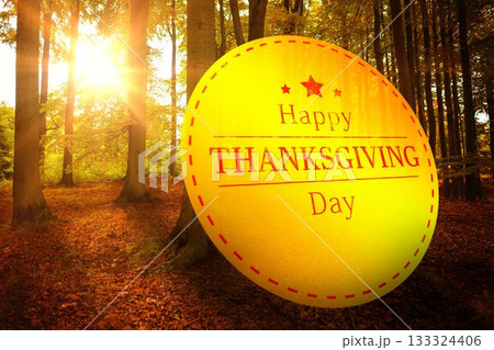 Happy Thanksgiving text by forest Happy Thanksgiving text by forest 133324406