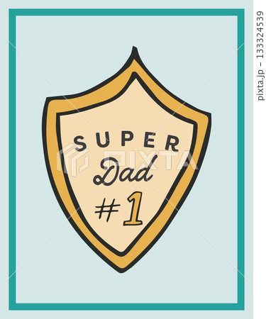 Text with shield icon on blue greeting card Text with shield icon on blue greeting card 133324539