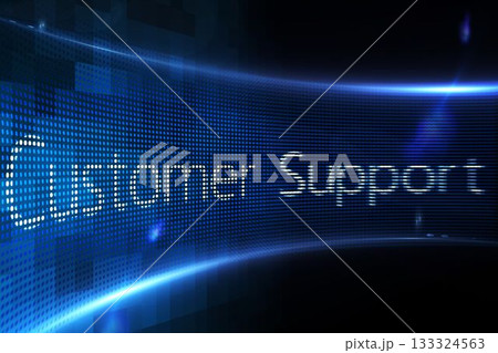 Customer support on digital screen Customer support on digital screen 133324563