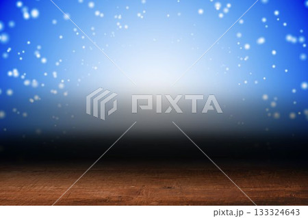 Shimmering light design over boards 133324643