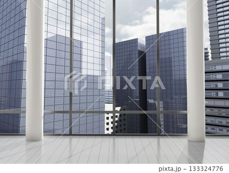Room with columns and view over city Room with columns and view over city 133324776