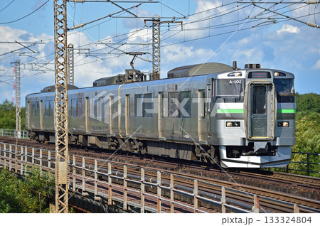 函館本線　豊幌ー江別　JR北海道　735系　A-102編成（札幌） 133324804