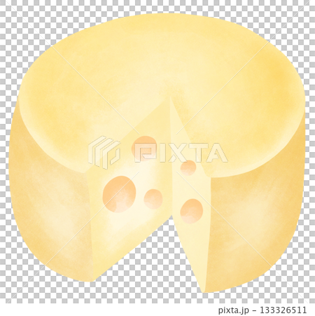 Cheese Lover cute watercolor cheese slice painting 133326511