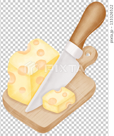 Cheese Lover gouda and cheddar watercolor illustration Cheese Lover gouda and cheddar watercolor illustration 133326522