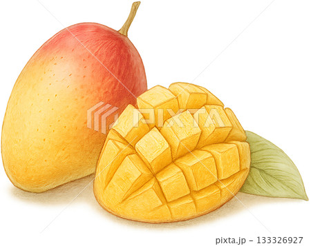 ほのかな感じの薄いラインドローイングイラスト 133326927