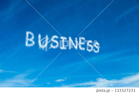 Business written in white in sky Business written in white in sky 133327231