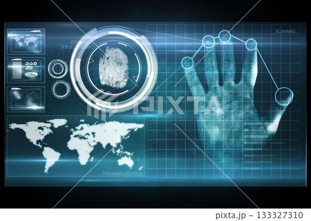 Digital security hand scan 133327310