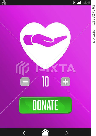 Vector icon of donation, Close-up Vector icon of donation, Close-up 133327363