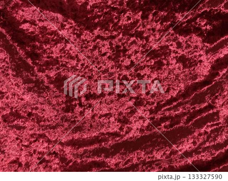 赤色のベロア生地 133327590