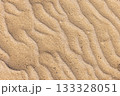 Sandy beach sand background with wave pattern, textures 133328051