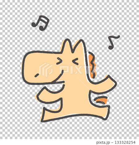 微笑的馬和音符唱歌跳舞，其樂無窮。 133328254